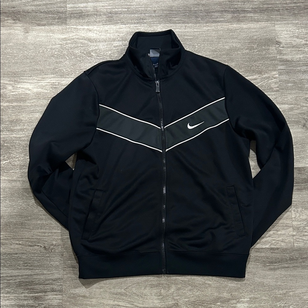Nike Men's Black and Gray Windbreaker Jacket